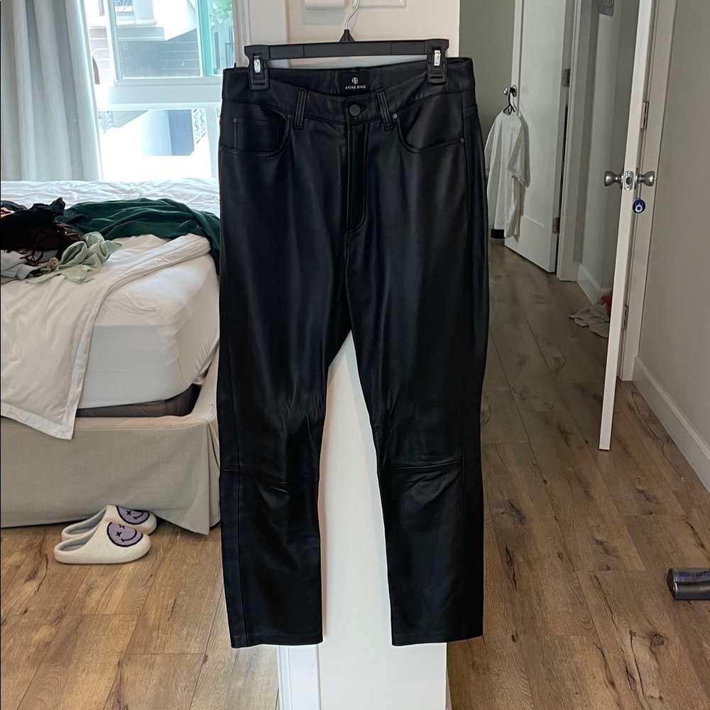 Anine Bing Women’s  Black true leather Pants